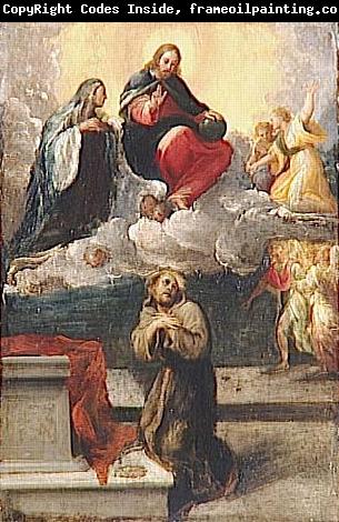 Pietro Faccini Christ and the Virgin Mary appear before St. Francis of Assisi